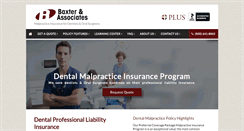 Desktop Screenshot of dentistmalpracticeinsurance.com